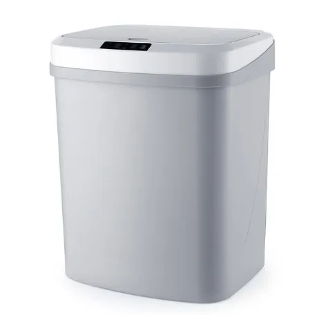 15 L grey Домашняя Интеллектуальная Автоматическая Индукционная электрическая корзина для мусора, умные мусорные ящики, пепельница, бочонок, аккумулятор, мусорная корзина - Цвет: 15 L grey