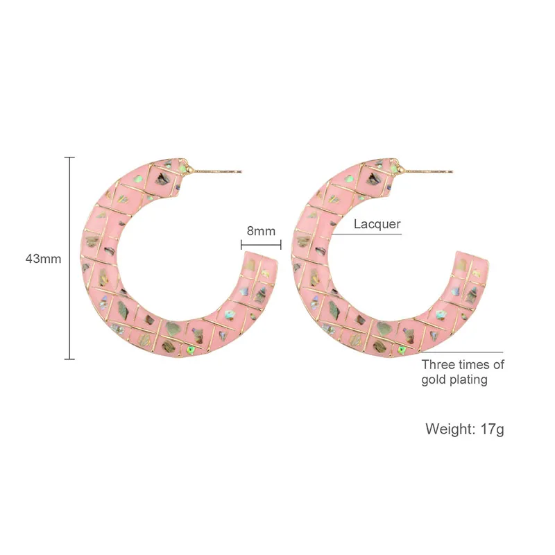 Shineland богемные разноцветные изысканные большие серьги-кольца для женщин