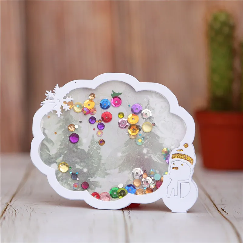 InLoveArts Рождественский диалог металлическая Форма для высечки рамка сделай сам