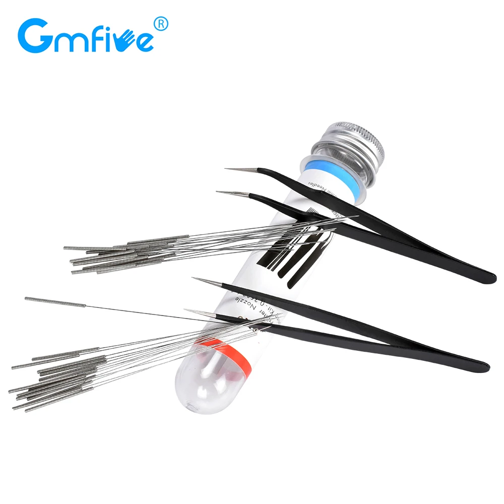 

Набор насадок GmFive 30 шт./лот, Сгибаемая игла из нержавеющей стали для очистки, сверло 0,35 мм/0,4 мм V6 Hotend, детали для 3D-принтера