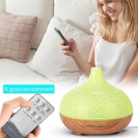 400ml air humidifier aromatherapy ultrasonic wood aroma essential oil diffuser 7 changeable led colors for home office