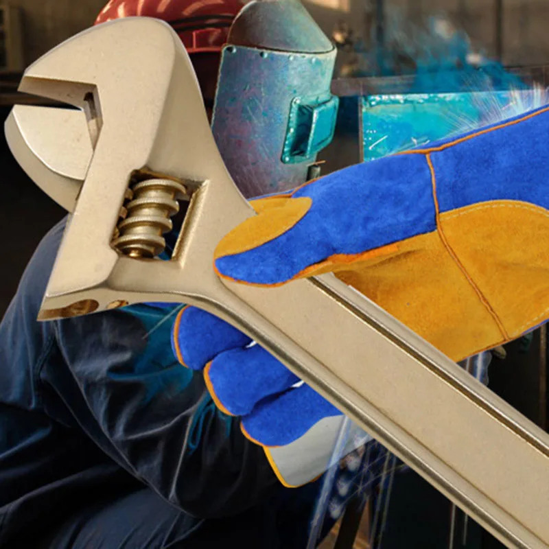 Welding Gloves Lengthened Fireproof Heat Resistant Barbecue Work CLH@8 | Инструменты