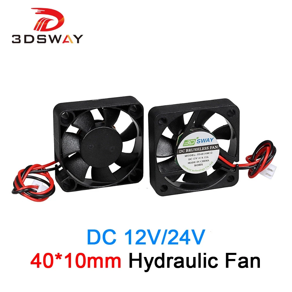 3DSWAY 3D принтеры Запчасти AC/DC 12V/24V гидравлический вентилятор охлаждения 40*10 мм 4010 с