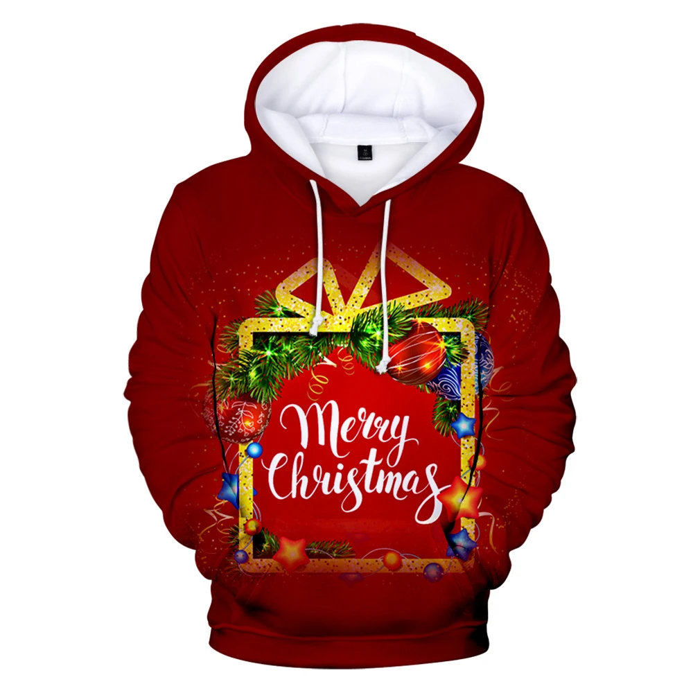 

2020 Christmas Costume Men/women Hoodie Christmas Clothes Sweatshirt Streetwear Comfatable Casual 3D High Quality Oversized