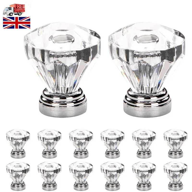 Акриловая пластиковая ручка ящика для двери диаметр 30 мм/25 мм красивая