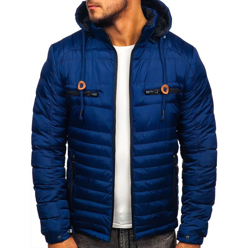 

Mandylandy Coat Parkas Casual Trend Hooded Coat Men's Jackets Clothing Warm Fall Winter Cotton-Padded Fashion Jackets Parkas