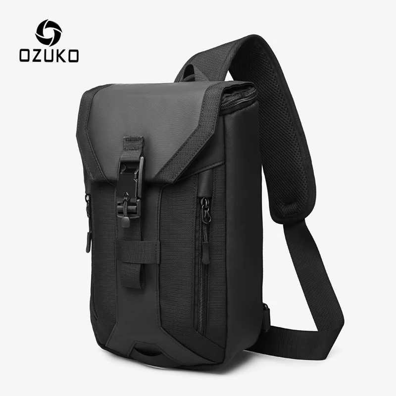 OZUKO Новая мужская сумка многослойная Сумка через плечо Высококачественная