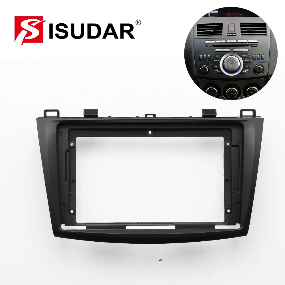 

ISUDAR Car Refitting DVD Frame DVD Panel Dash Fascia Radio Frame Audio Frame For Mazda 3 2010-2013 9 inch no 2din