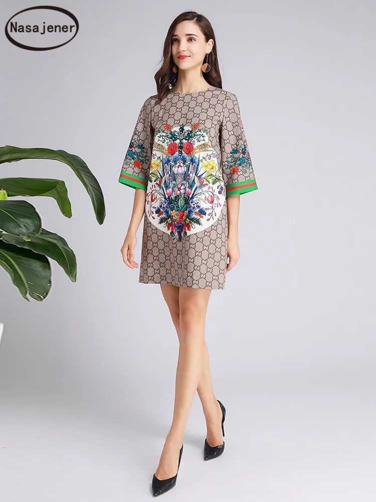 2020 весеннее и осеннее платье новое подиумное шоу было тонким Ретро буквенным