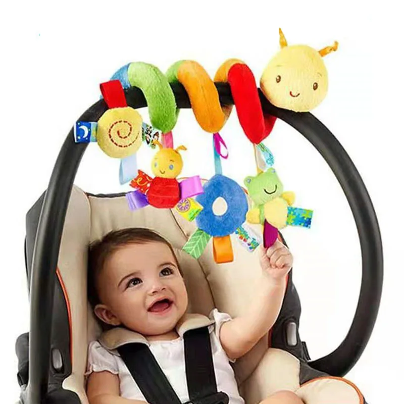 

Baby Rattles Mobiles Educational Toys For Children Activity Spiral Crib Toddler Bed Bell Baby Playing Kids Stroller Hanging Doll
