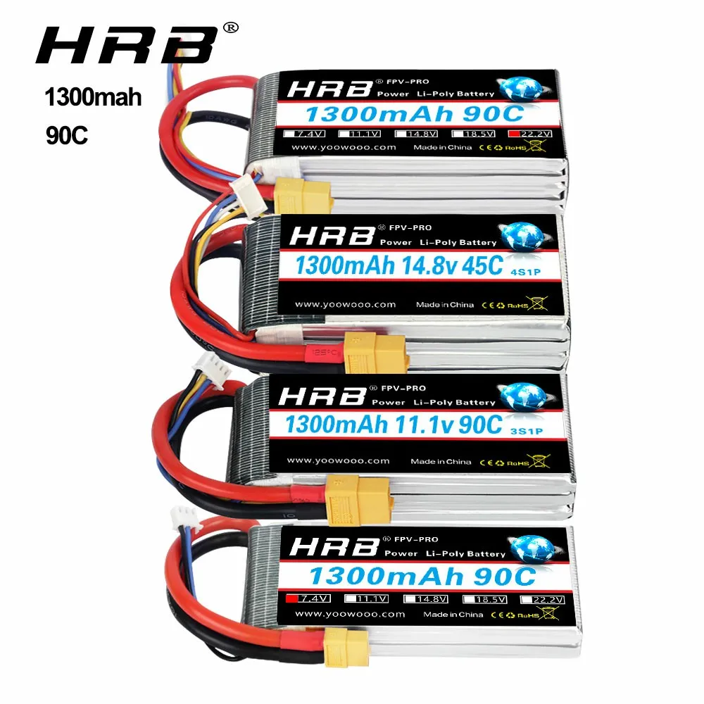 аккумулятор hrb 3s lipo 111 в 148 в 1300 мач 90c с