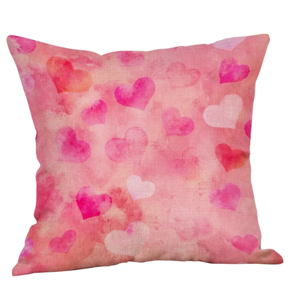 Чехол для подушки на День святого Валентина квадратный милый чехол украшение