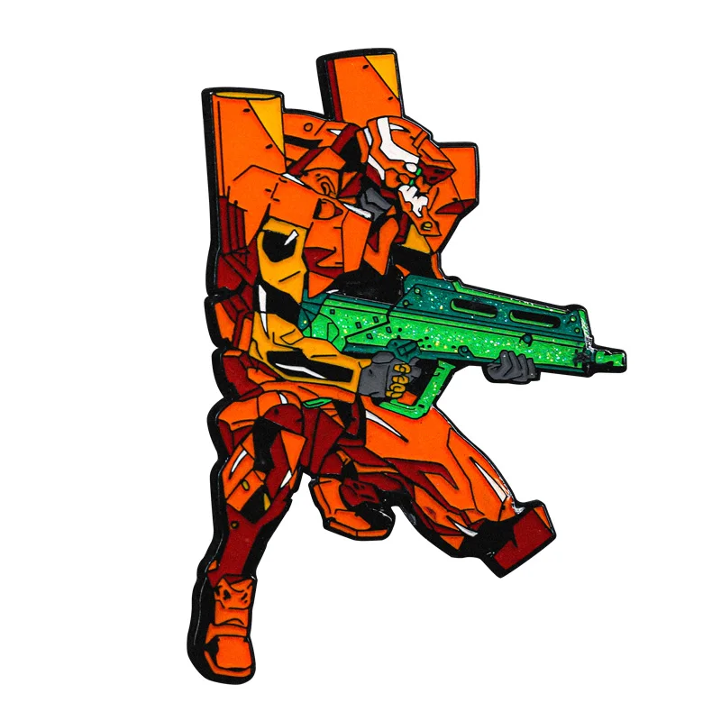 

Anime Badges EVANGELION Metal Brooch Pins Schoolbag EVA-02 PRODUCTION MODEL Badge Icon Collect Backpacks Bag Button Brooch Pins