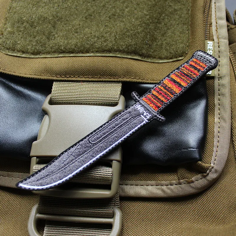KA-BAR 3D вышивка патч Волшебная наклейка креативный Morale Chapter нож значок железные стикеры на DIY для одежды заплатки на рюкзак