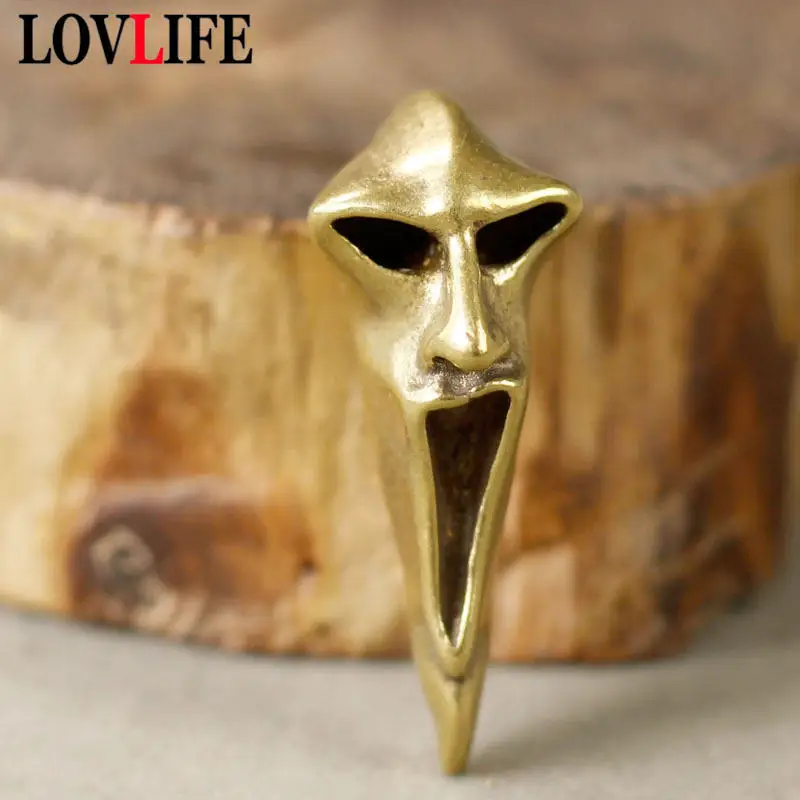 Брелок для ключей в стиле панк ретро латунь мужской череп смерти креативный