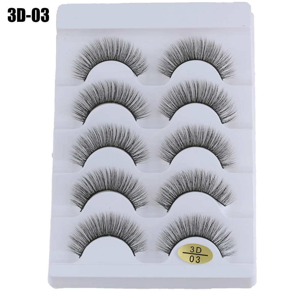 

5 Pairs Women Japanese Serious Makeup False Eyelashes Long Thick Natural Beauty Eye Lash Extension DIY Cosmetic Fake Eyelashes