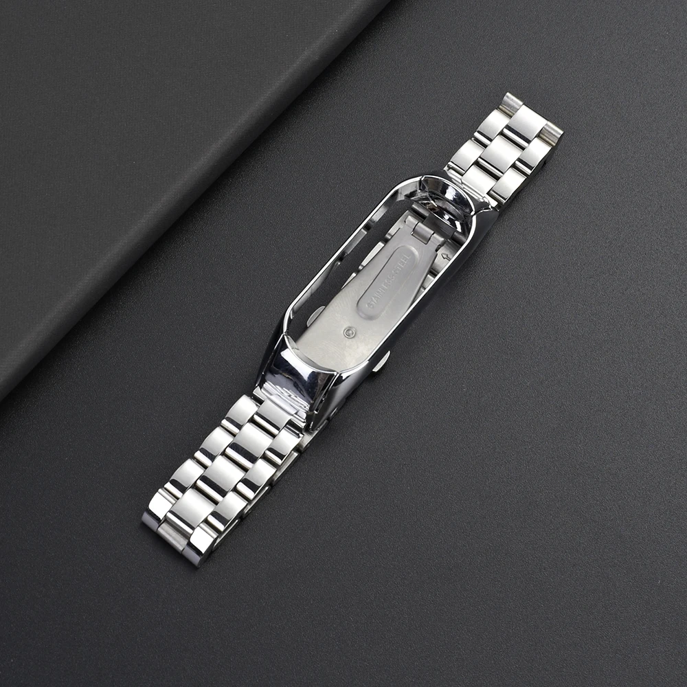 UEBN Metal Strap For Xiaomi miband 5 replacement  wrist strap Stainless Steel Bracelet Wristbands for Xiaomi mi band 4