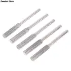 5 шт.компл. заточки цепных пил шлифовальные фрезы для обработки камня Мощность инструмент Запчасти Замена 4 мм, 4,8 мм, 5,5 мм