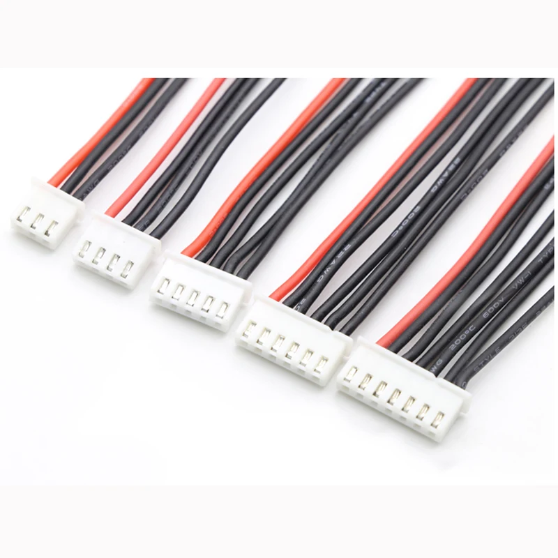 

10pcs Balance Plug Connecting Wire Lithium Battery Charging Assembly Cord 2S 3S 4S 5S 6S Silicone Line 20/22AWG for RC Aircraft