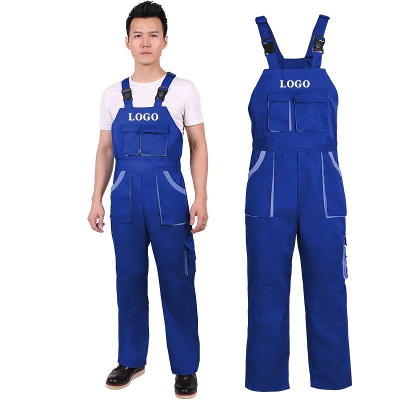 

Men's Cargo Pocket Work Overall Workwear Bib Overall multi pocket working mechanic overall repair work uniform Customize logo