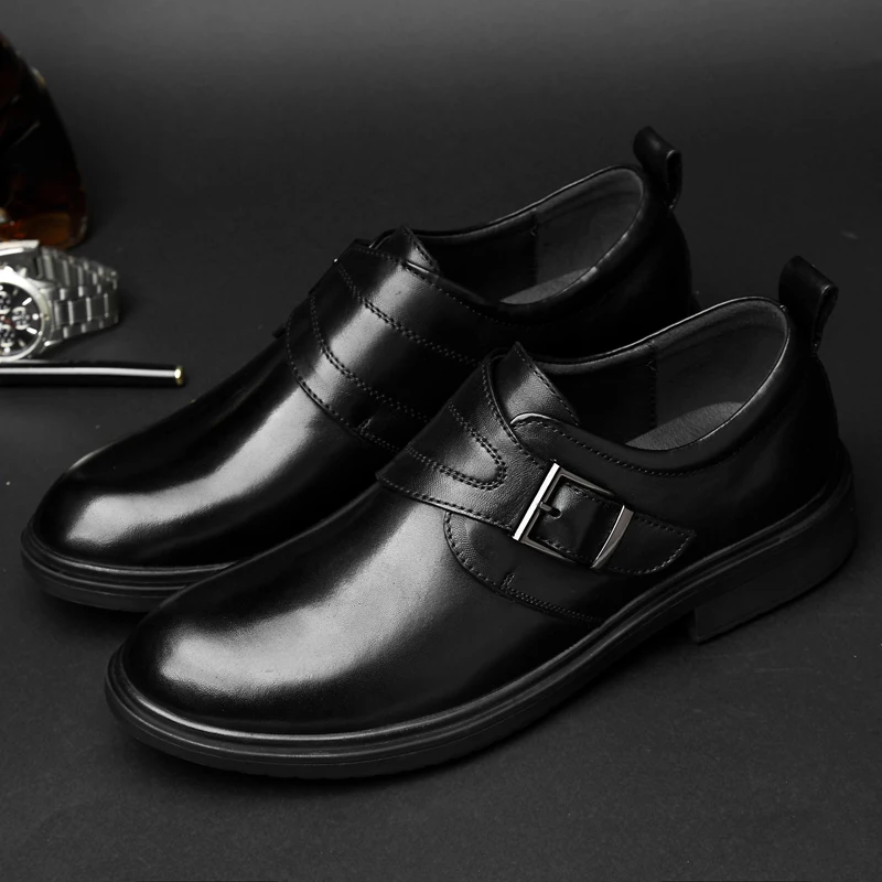 

2020 New Men's Quality Cowhide Leather Shoes British Business Extra Size 36-47 Soft Leather Man Split Leather Dress Shoes