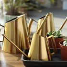 Чайник для полива сада 4009001500 мл из нержавеющей стали с ручкой, большой чайник для полива цветочных растений