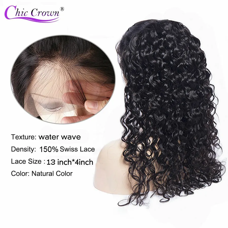 Бразильские волосы волнистые кружевные передние человеческие фронтальные