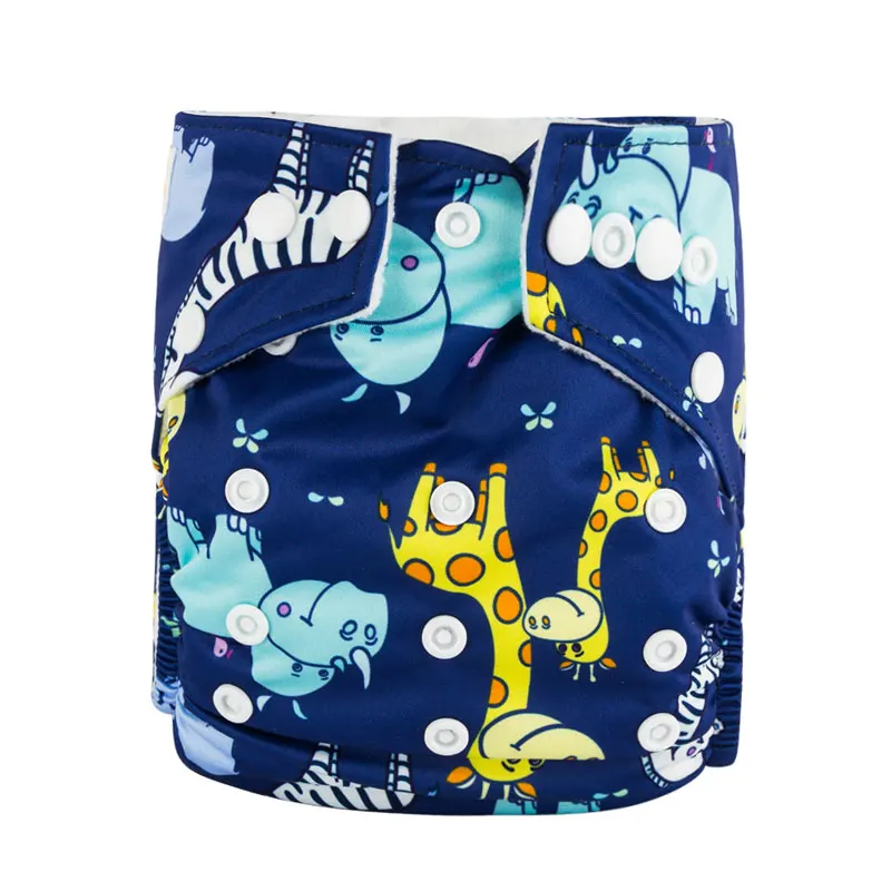 Многоразовые регулируемые водонепроницаемые подгузники с мультяшным рисунком