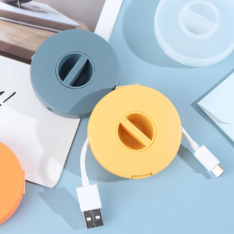 

New Popular Mini Round Cable Clip Desktop Cable Clip Usb Cable Clip Easy To Use Home Storage Tools Data Cable Storage Box