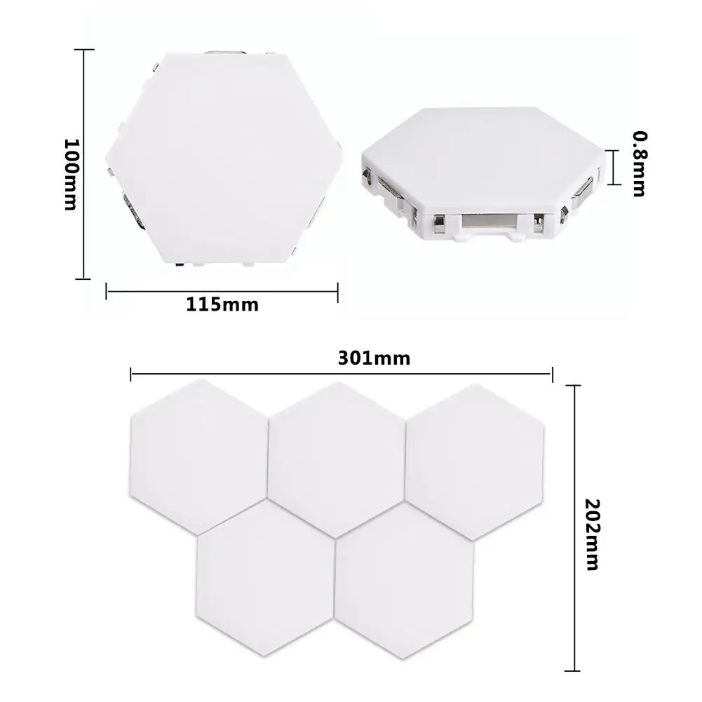 

8pcs Quantum Lamp Led Modular Touch Sensitive Lighting Hexagonal Lamps Night Light Magnetic For Home Decoration Wall Lampara RGB