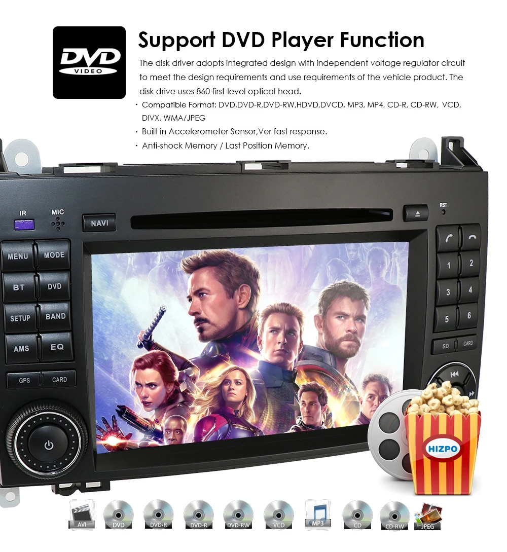 7 дюймов GPS Автомобильный DVD стерео для Мерседес Бенц Спринтер B200 W209 W169 B class 2DIN W245