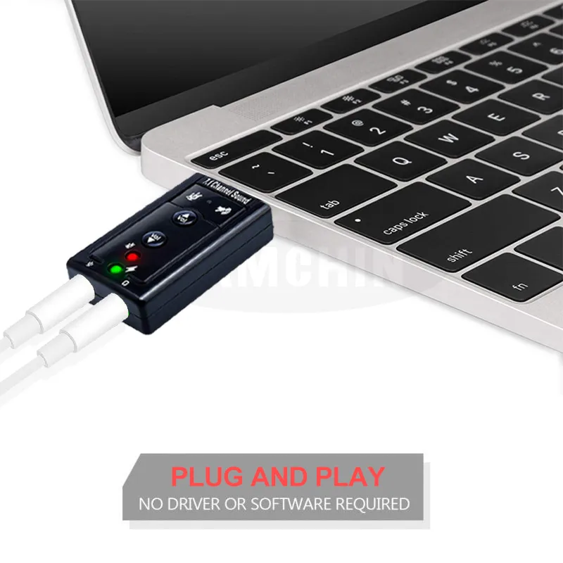 Звуковая карта Micphone, USB аудио адаптер 7,1, Внешняя USB звуковая карта, USB к разъему 3,5 мм, аудио адаптер для наушников