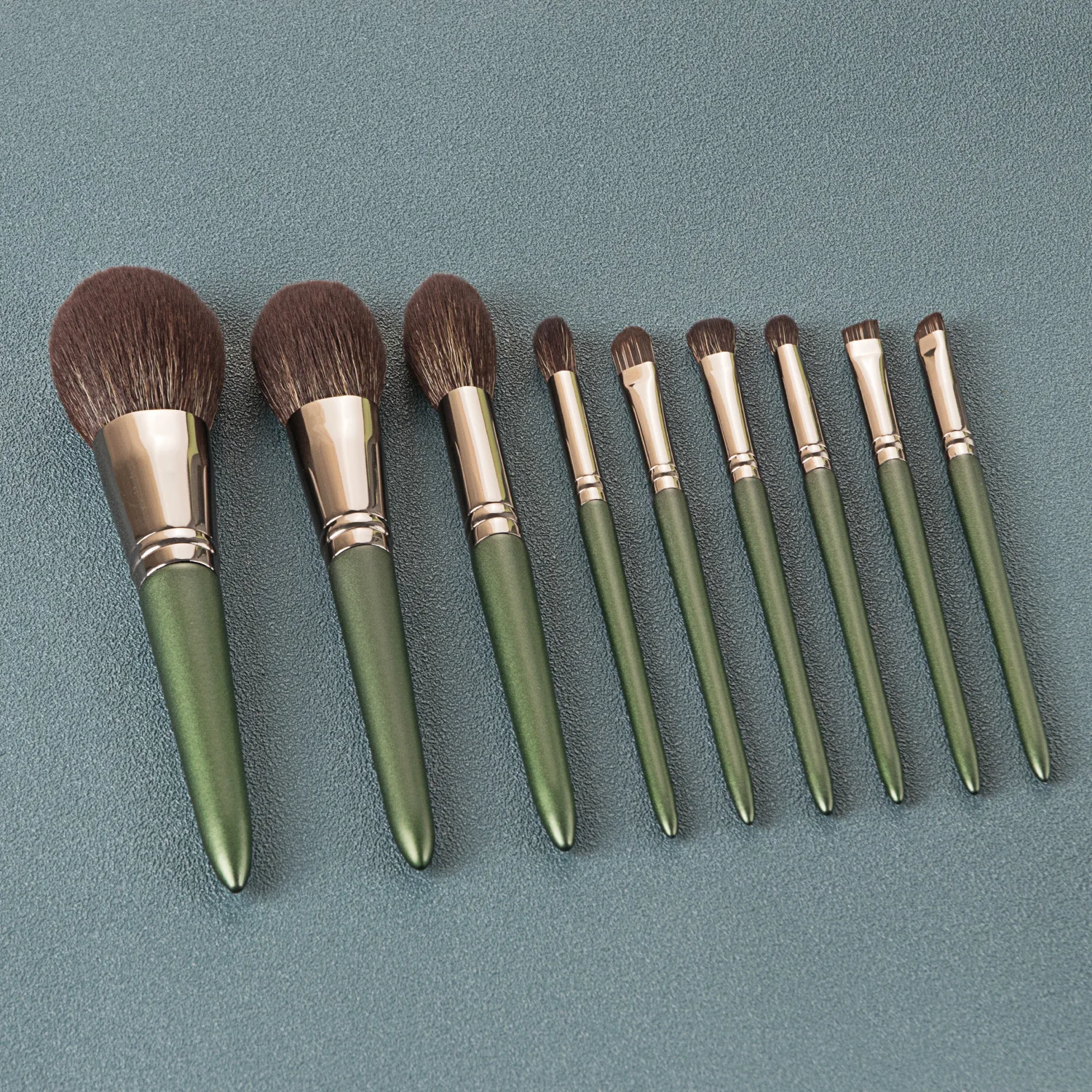 

Green Fairy 9pcs Makeup Brushes Natural Hair Foundation Powder Eyeshadow Eyebrow Brush Set Profesional Maquillaje Cosmetic Tool