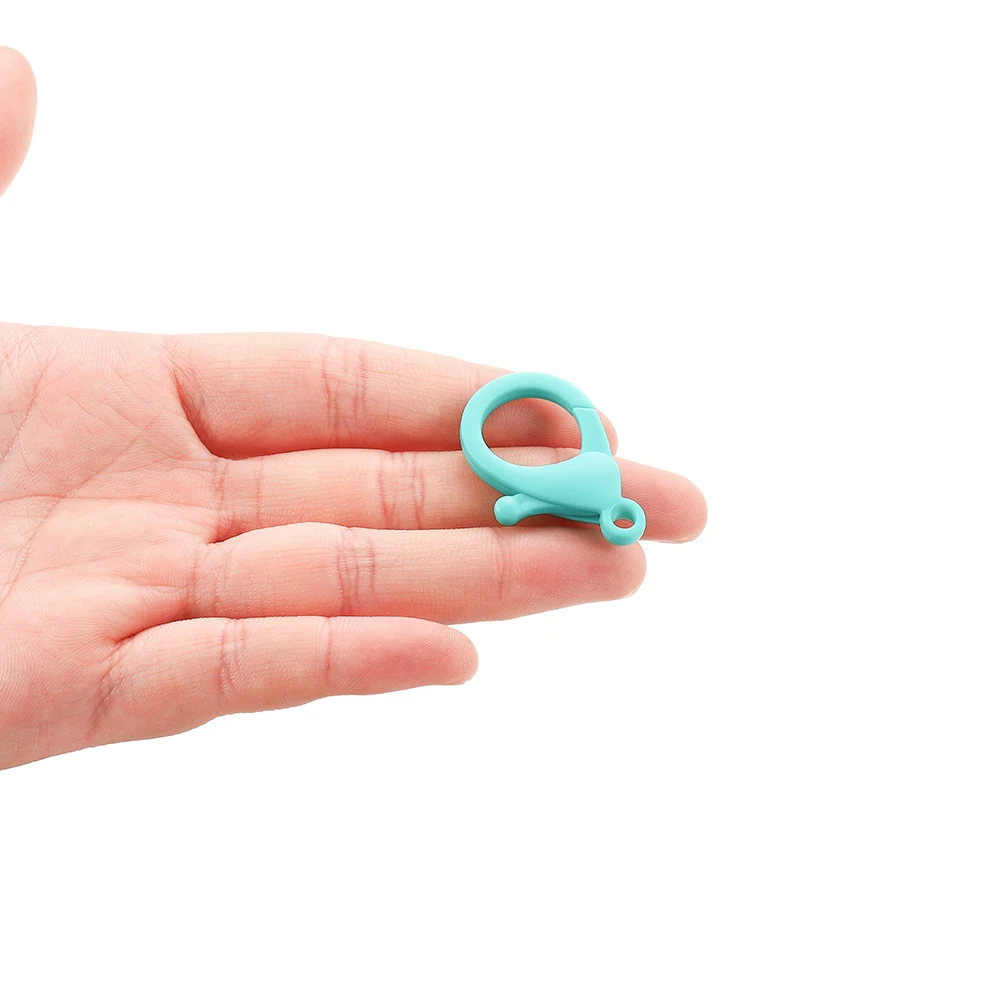 10-50Pcs 10 Colors Plastic Lobster Clasp 3mm Hole Clasps Hooks for DIY Jewelry Findings Accessories Keychain Bag Toy Connectors - купить по