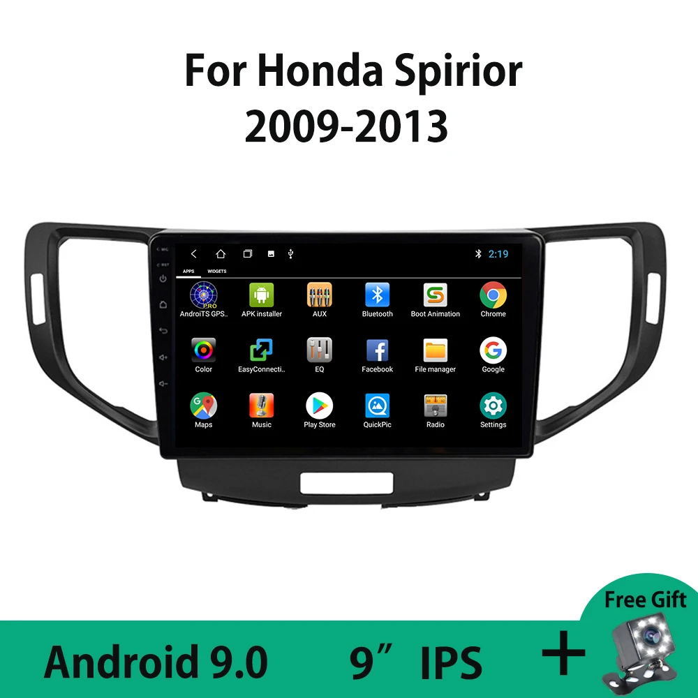 

Android 9.0 Car DVD Radio Multimedia Video Player Navigation GPS For Honda Accord Europe/Spirior/Acura 2009-2013 Bluetooth OBDII