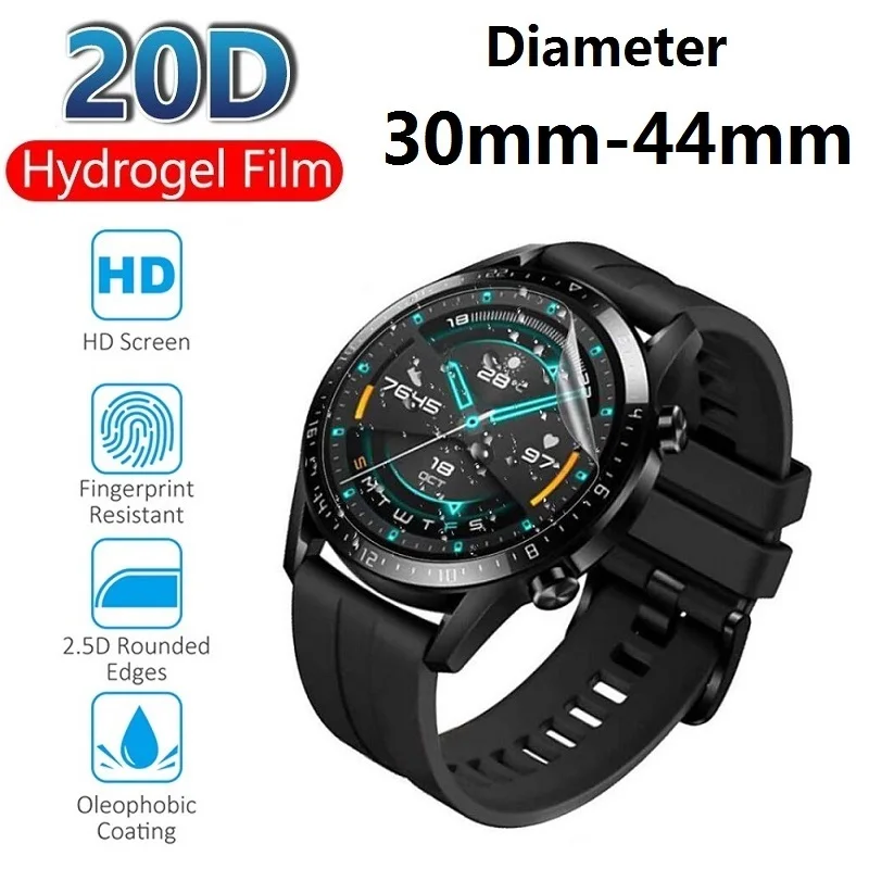 

2pcs Protective Film for Smart Watch Screen Protector for Round Watch Diameter 40 42 43 44 30 31 33 34 35 37 38 39 mm
