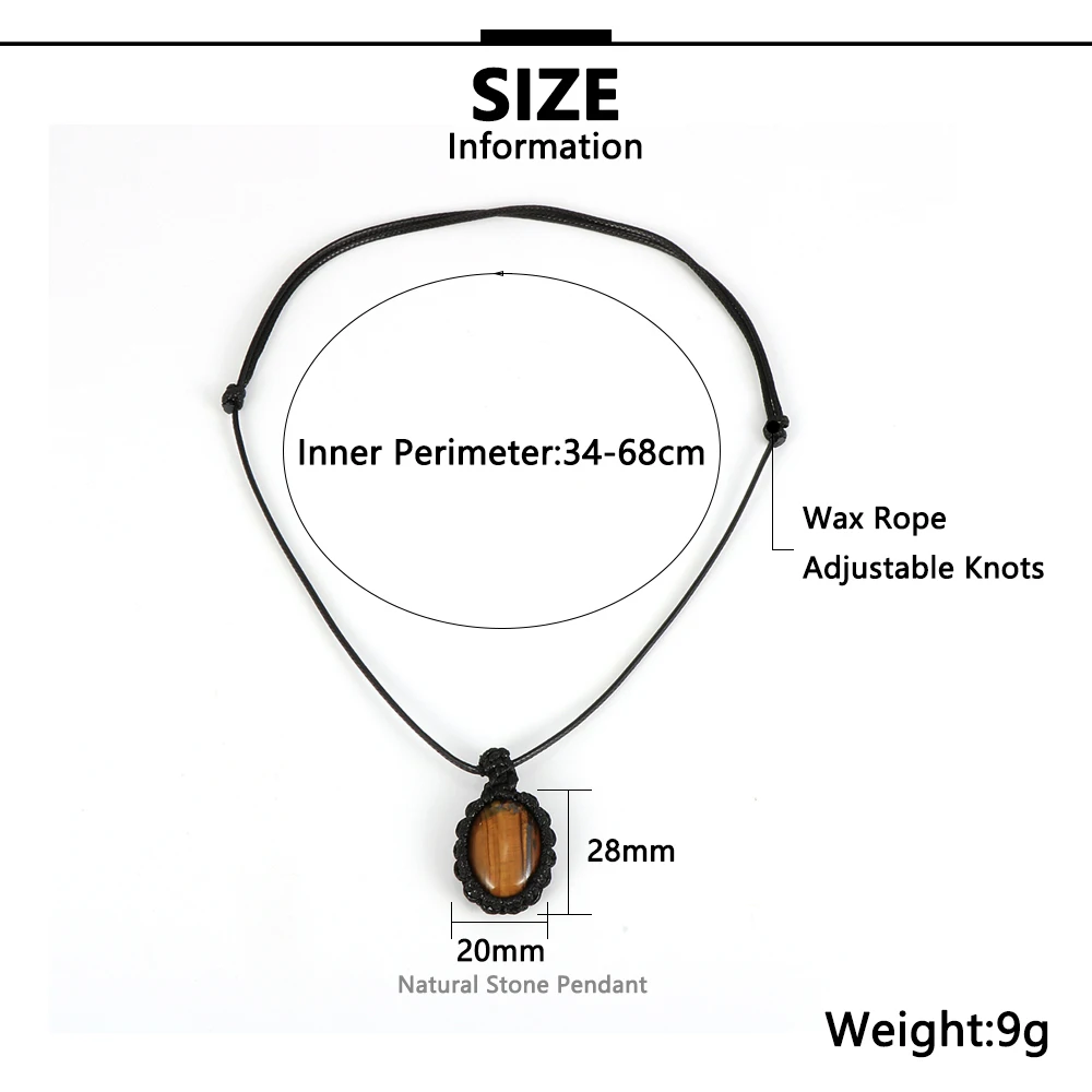 Женский и мужской кулон из натурального камня тигровый глаз Овальный Оникс