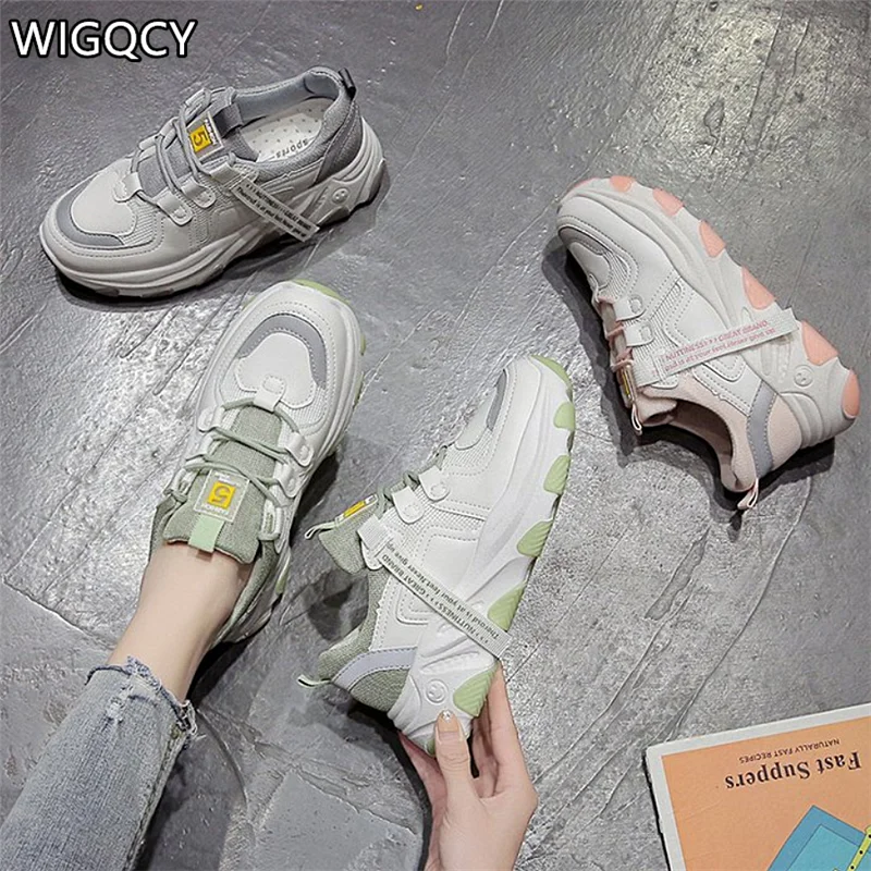 2020 new hot spring summer fashion women shoes round toe casual PU sneakers breathable zapatillas mujer woman D072 | Обувь