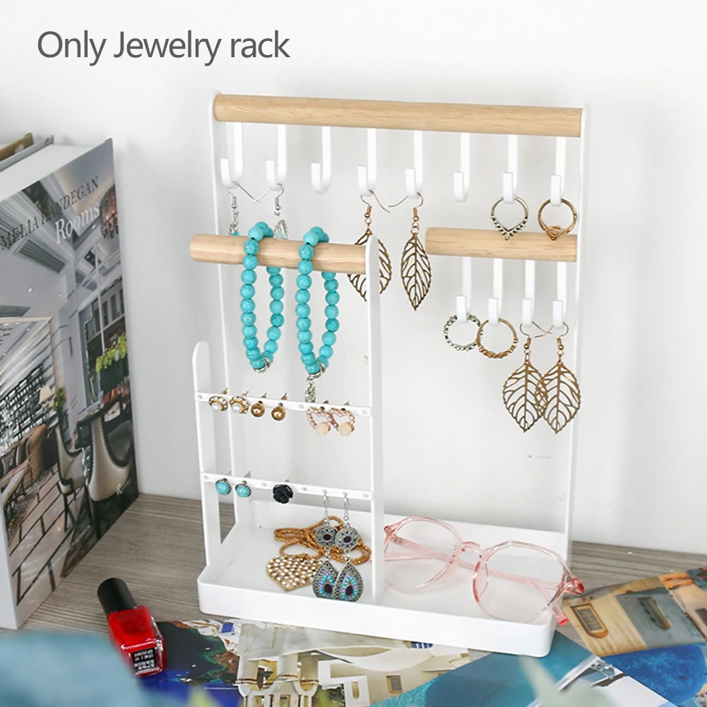 

Porch Bracelets Rings With Hooks Keys Hanging Rack Dressing Table Wrought Iron Watches Display Necklace Organizer Jewelry Stand