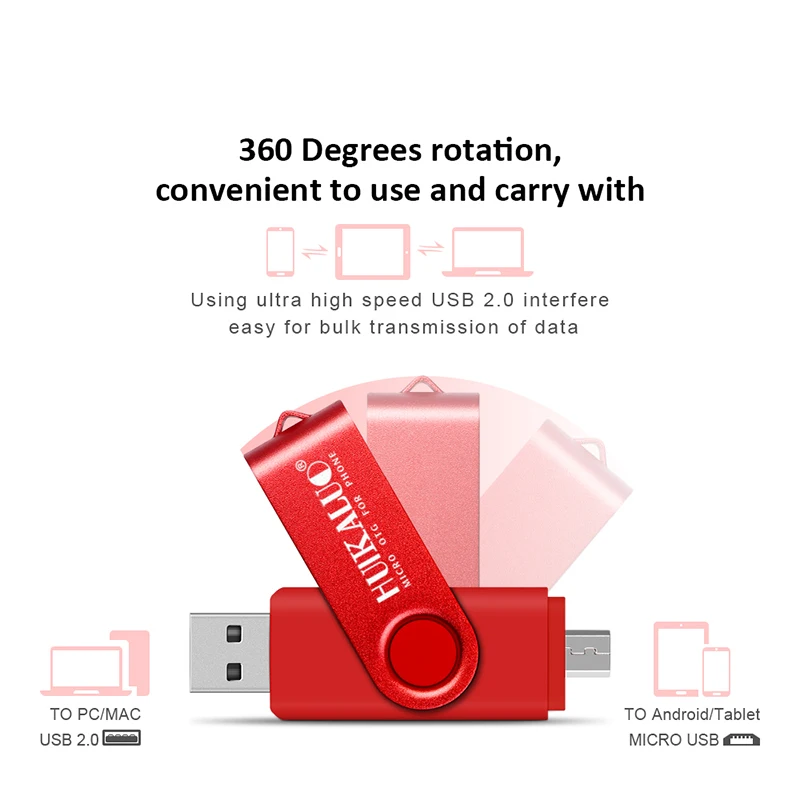 Красочный OTG USB флэш накопитель высокоскоростной Usb 2 0 128 Гб 64 ГБ 32 16 в 1 Micro карта