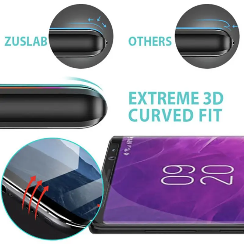 Подходит для samsung NOTE 9 полный экран 3D изогнутый полное покрытие закаленное стекло