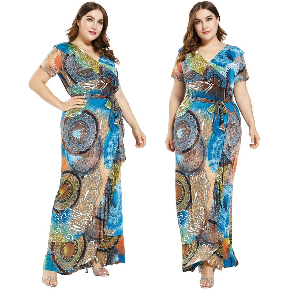 Длинное платье макси Caftan Abaya в стиле бохо этнический мусульманский праздничный
