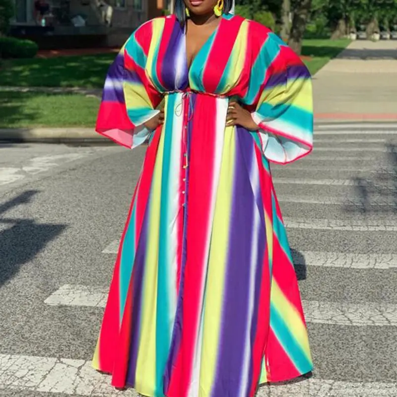 Женское платье большого размера плюс в африканском стиле вечерние платья макси