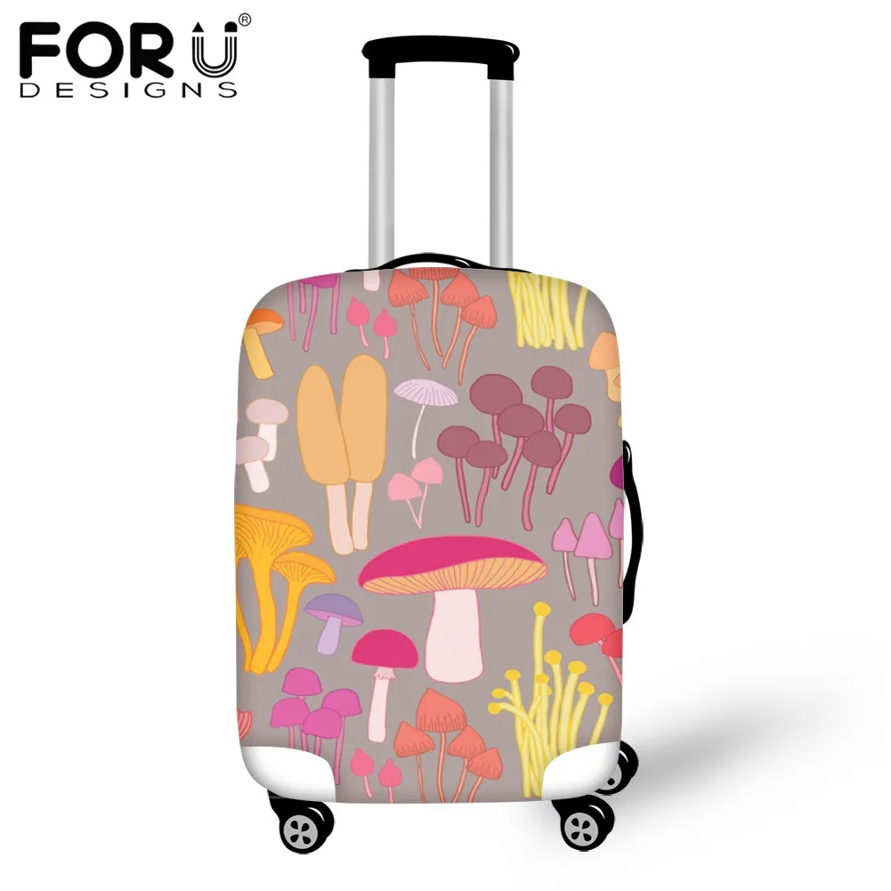 

FORUDESIGNS Luggage Bags Covers Cartoon Mushroom Pattern Waterproof Elastic Travel Suitcase Covers Fashion Travel Accesiiories