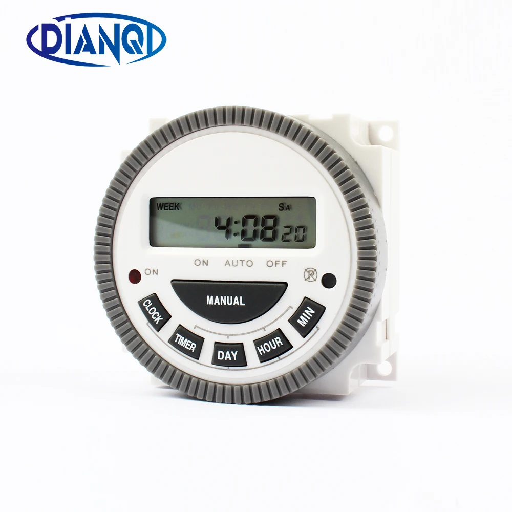 

DIANQI TM619 AC220V 230V 240V 16A Digital Timer controller 7 Days Weekly Programmable Timer switch /Hour/Minute Count For Home