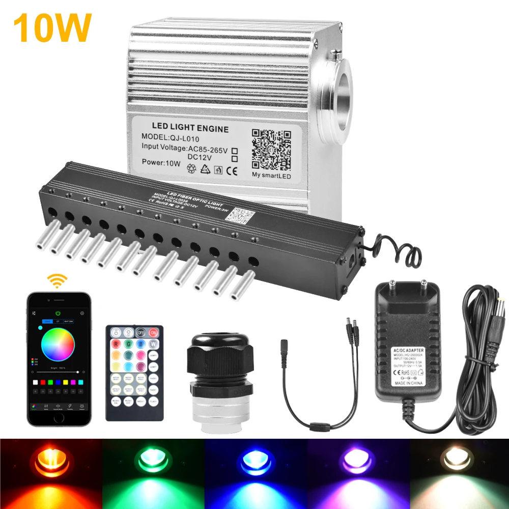 3W LED Fiber Optic Light Shooting Meteor Effect With 10W RGBW Twinkle Light Engine APP Control For Indoor Lighting