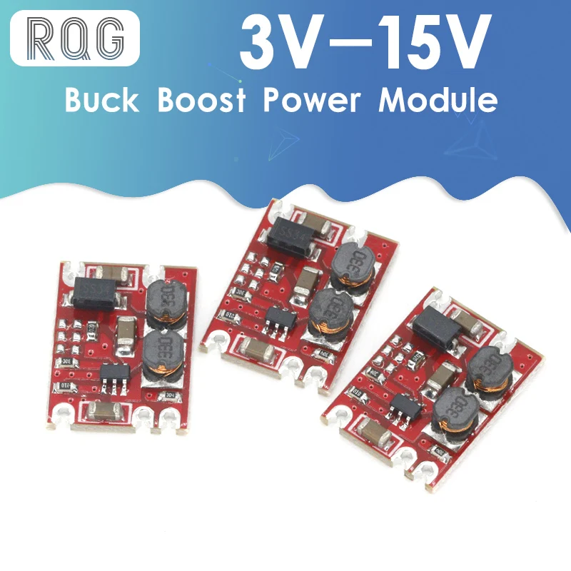 

DC-DC Automatic Buck Boost Power Module Step Up and Down Board Input 3V-15V Output 3.3V/5V/4.2V/9V/12V Electronic DIY PCB
