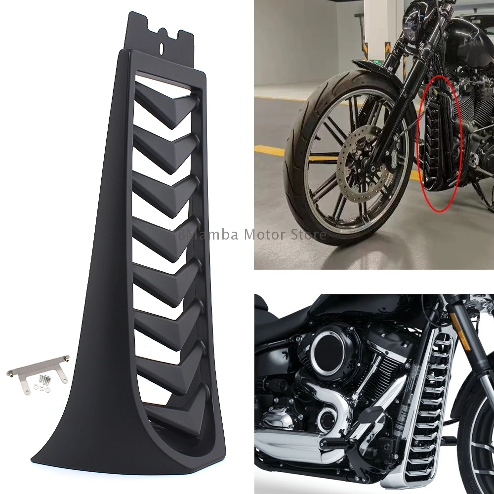 

Передний нижний радиатор для мотоцикла, обтекатель для подбородка, спойлер, рамка, чехол для Harley Softail Street Bob break Fat Bob 2018-Up