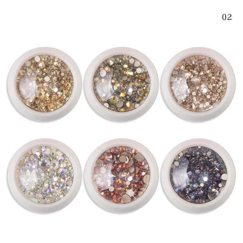 CYSHMILY 6 коробок/набор стеклянные стразы смешанные цвета плоский задний AB