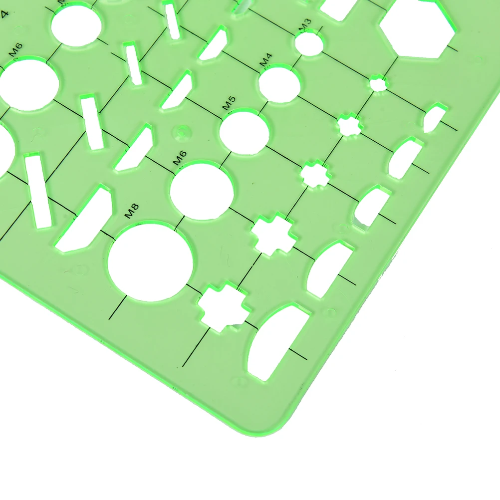 

Plastic Circles Geometric Template Ruler Stencil Drawing Measuring Tool Students Stationery Office School Supplies